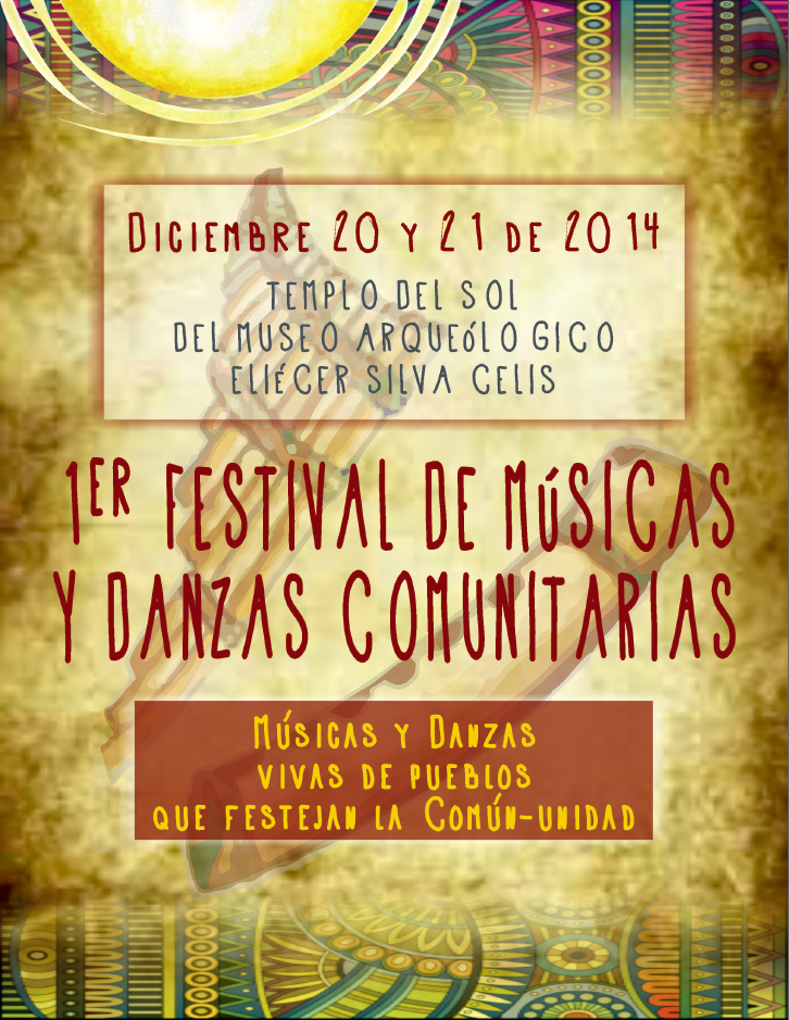 Agenda Primer Festival de musicas y danzas comunitarias